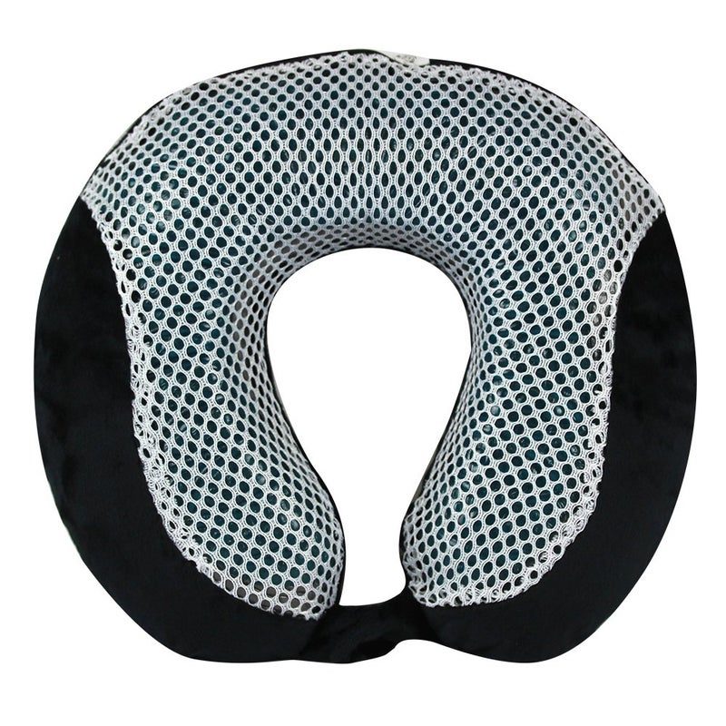 Cloudz Comfort Gel Memory Foam Travel Neck Pillow - Black - Image 2